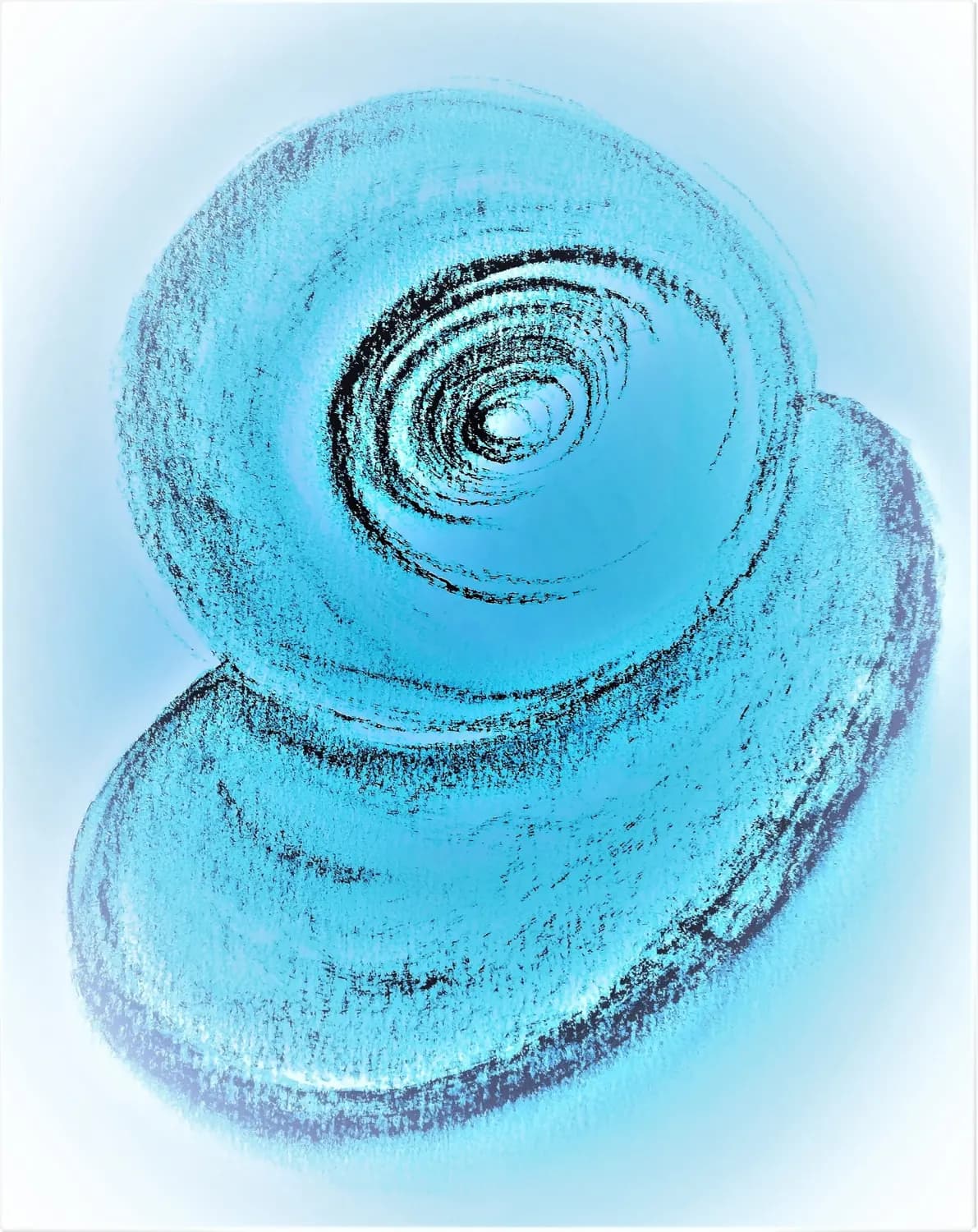 Spiraal in blauw