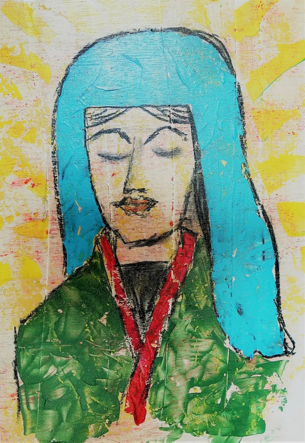 Turquoise haar