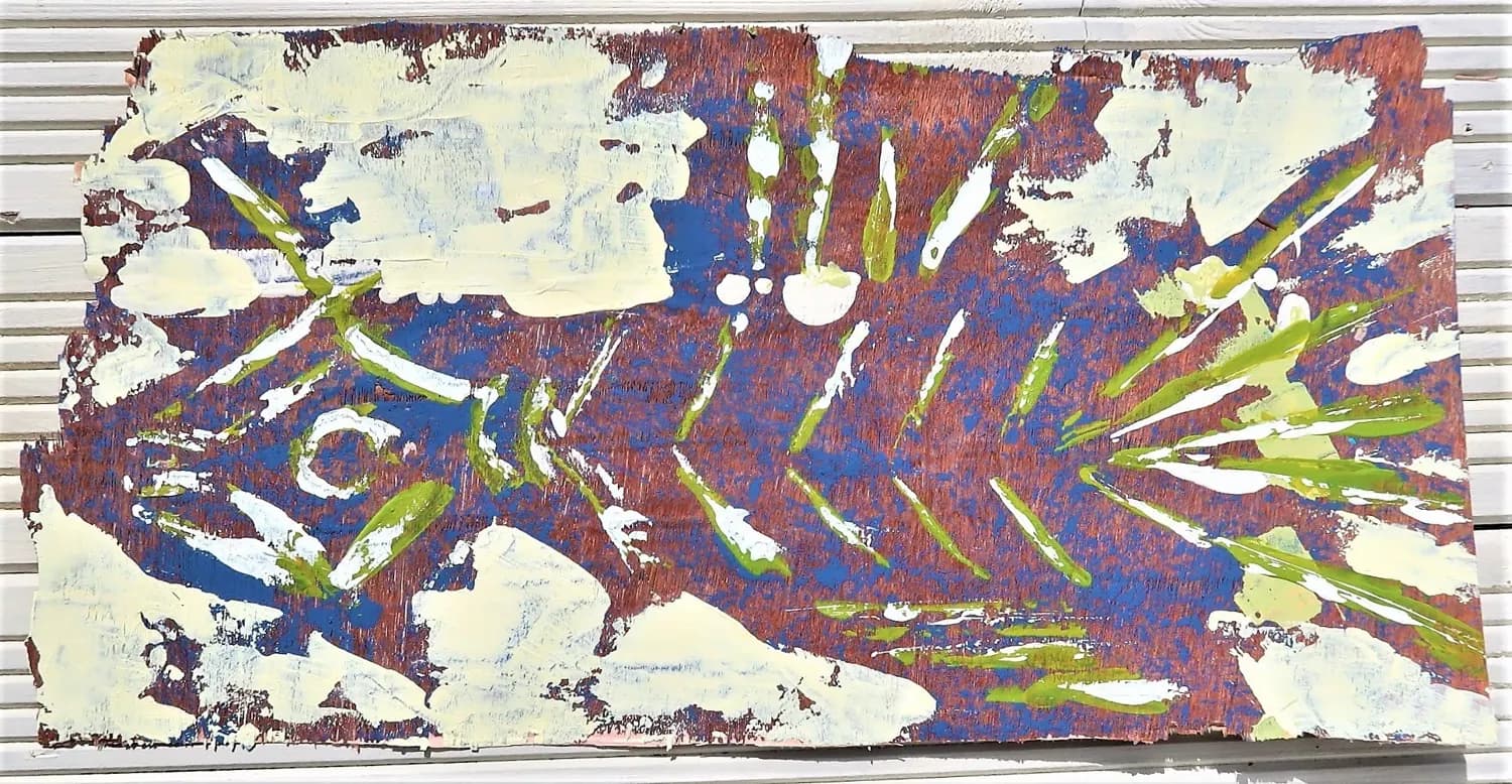 Afdruk in blauw