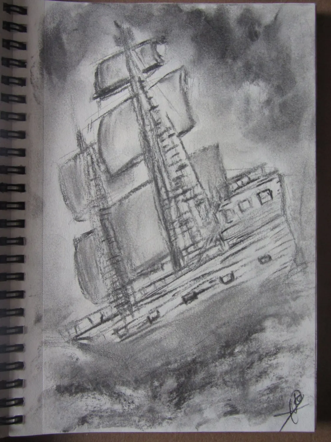 Schip in de storm