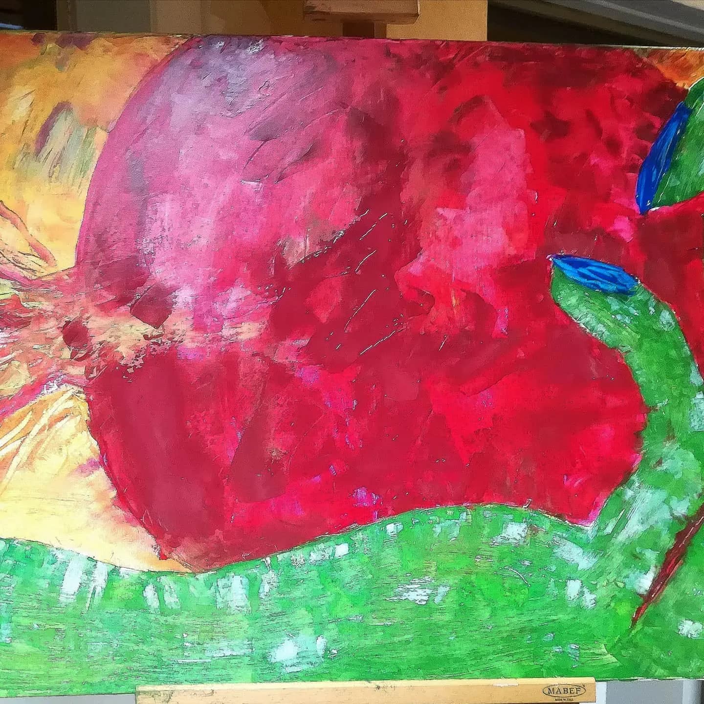 Rood over groen