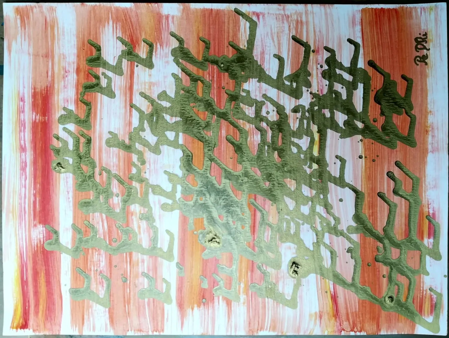 Kalligrafie in groen
