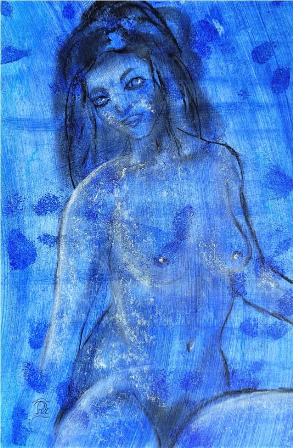Nu en bleu